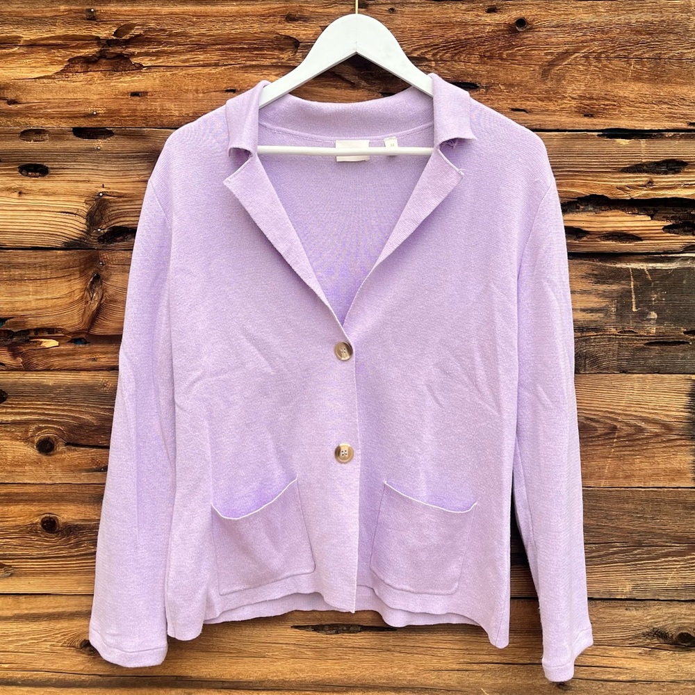 CYRUS | Lavender Collared Cardigan Sweater M